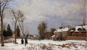 カミーユ・ピサロ Painting - ベルサイユからサンジェルマン・ルーブシエンヌへの道 雪の効果 1872年 カミーユ・ピサロ
